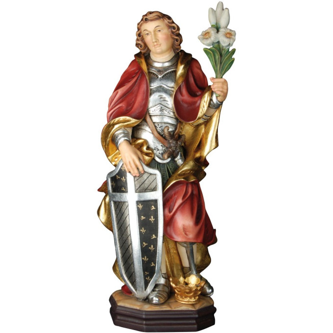 Saint Emmerich with lilies and crown