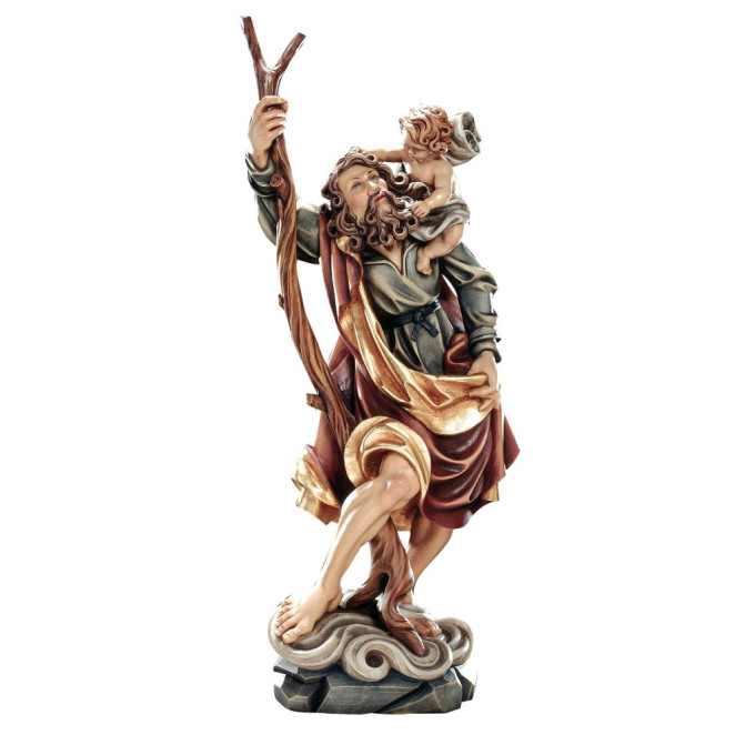 Saint Christopher wooden statue