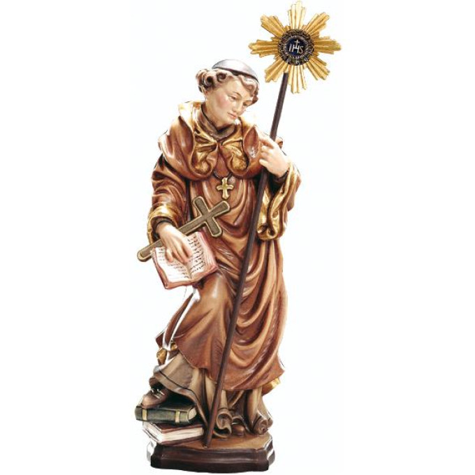 Saint Bernardino of Siena with cross and sun