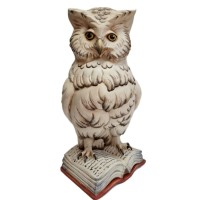 Wooden Owl on a book