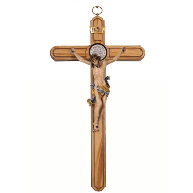 Kríž Sv. Benedikta olivové drevo korpus Leonardo