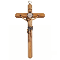 Cross St.Benedict olive tree wood Corpus Siena