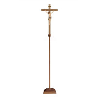 Wooden processional straight cross Corpus Siena