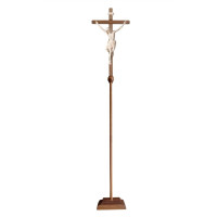 Wooden processional straight cross Corpus Siena