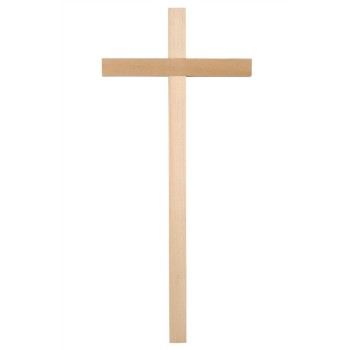 Wooden cross straight and smooth