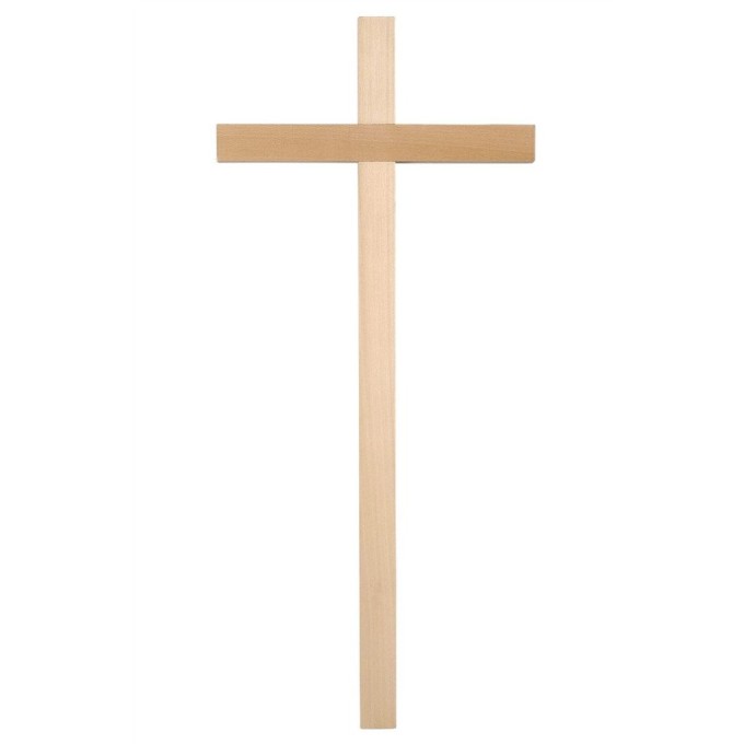 Wooden cross straight and smooth