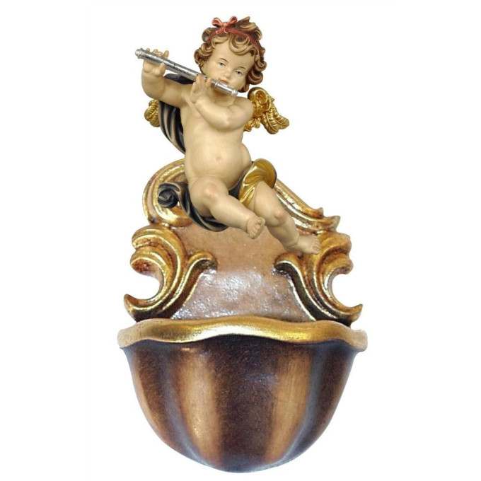 Holy water font Angel with flute