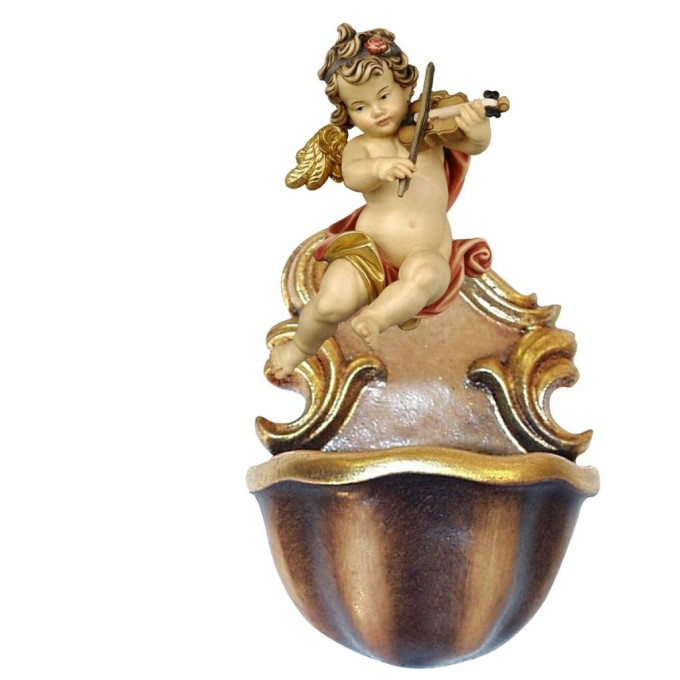 Holy water font Angel with violin