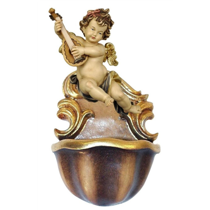 Holy water font Angel with mandoline