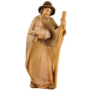 Pastier s palicou a jahňa drevená figúrka soška do Betlehema