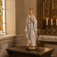 Madonna Lourdes with crown