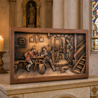 Wooden relief "Hunter’s inn"