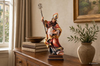 Bishop wooden statue