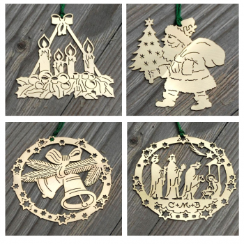 Christmas set of Brass decorations