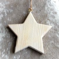 Plná Drevená hviezda natur-dekorácia drevená hviezda-vianočná dekorácia