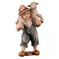 Pastierik s ovcou na pleci drevená figúrka soška do Betlehema