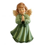 Modliaci drevený anjel