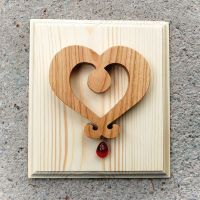 Drevený Obraz Tyrolské Srdce-drevené srdce-darček pre ženy
