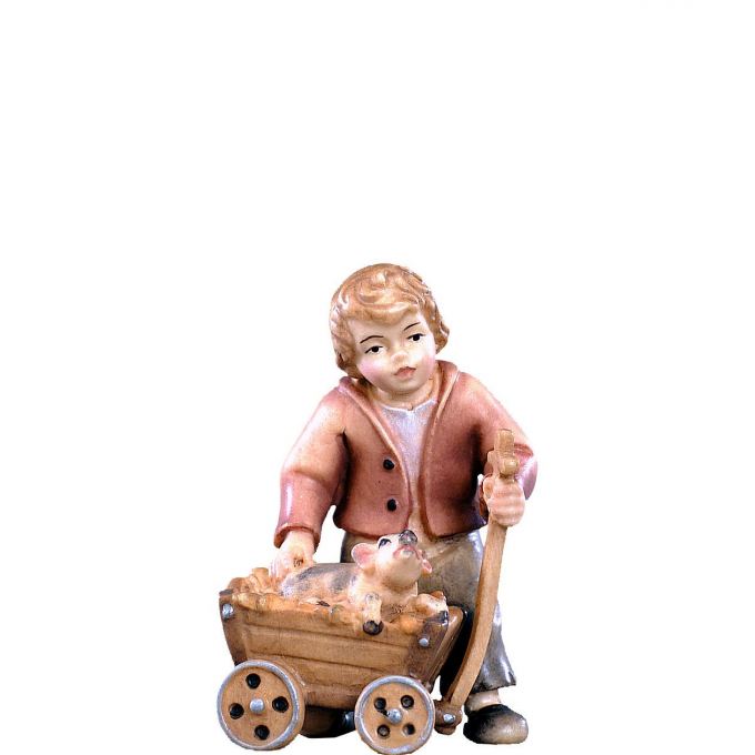 Chlapček s vozíkom - dolomitský