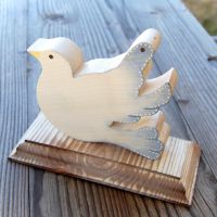 Drevená Holubica na podstavci-drevená holubica-dekorácia holubica