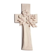 Moderný drevený kríž strom života