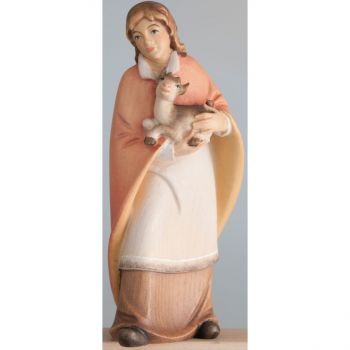 Pastierka s kozliatkom drevená figúrka soška do Betlehema