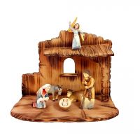 Romanesque Wooden Nativity Set