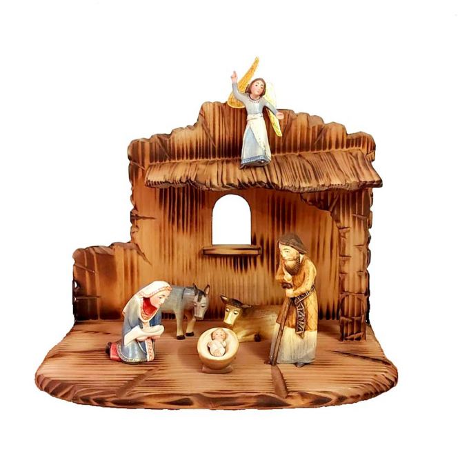 Romanesque Wooden Nativity Set