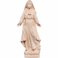 Nepoškvrnené srdce Panny Márie drevená socha