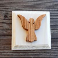 Drevený Anjelik k Svätému Prijímaniu-drevený anjel-obrázok anjel-darček k prijímaniu-kresťanské darčeky