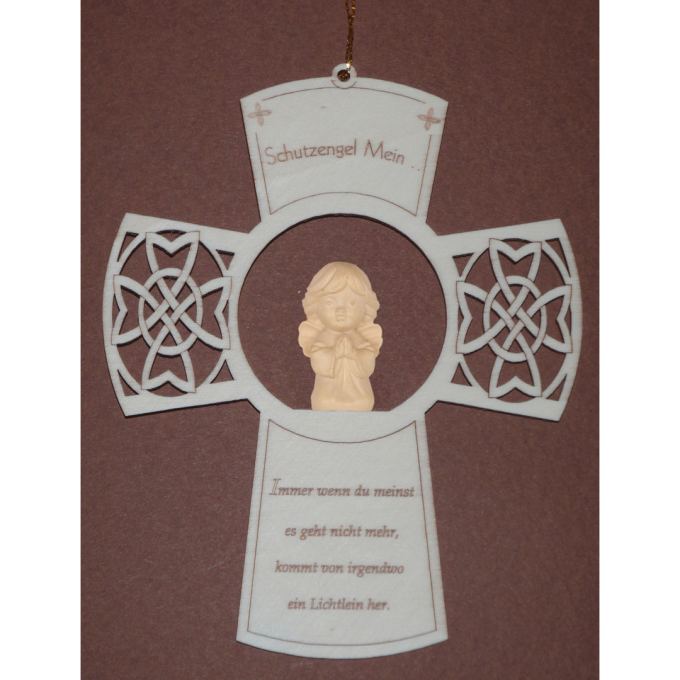 Krížik so strážnym anjelom a modlitbou
