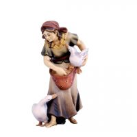 Shepherdess with geese for Nativity Scene