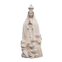 Panna Mária Fatimská s deťmi drevena soska