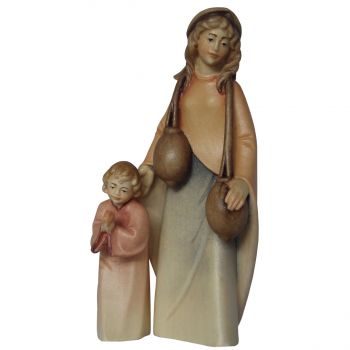Nosička vody a modliaci chlapec drevená figúrka soška do Betlehema