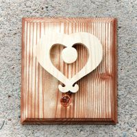 Drevený obraz Tyrolské srdce -  darček pre ženy