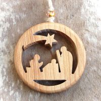 Vianocny Betlehem - Dreveny Betlehem - Drevená Svätá rodina - darček pre veriacich