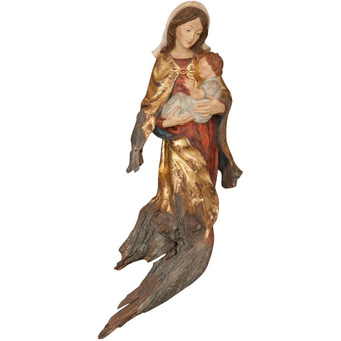 Panna Mária patrónka Svätých koreňová socha