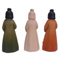 Japonské dievča drevená socha