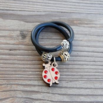 B338 Red Ladybird Bracelet