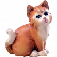 Hnedá mačka drevená dekorácia