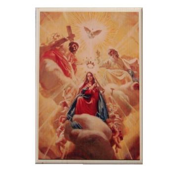 Korunovácie Panny Márie drevený obraz Coronation of Virgin Mary wooden picture