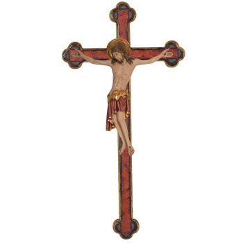 Drevený barokový zlatý kríž s Korpusom Cimabue