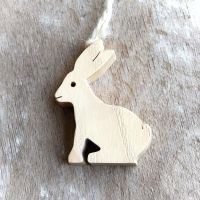 Drevený Zajačik-drevený zajac závesný-dekorácia zajac
