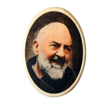 Padre Pio dreveny obraz Padre Pio wooden picture