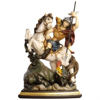 Svätý Juraj na koni drevená socha