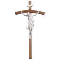 Drevený zaoblený kríž so živicovým korpusom Leonardo
