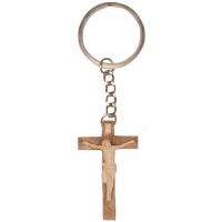 Drevená kľúčenka barokový kríž 