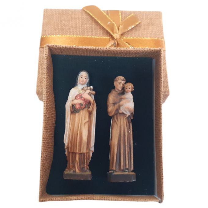 Darčeková sada drevená socha sv. Antona a sv. Terézie