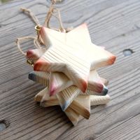Plná Drevená hviezda -dekorácia drevená hviezda-vianočná dekorácia