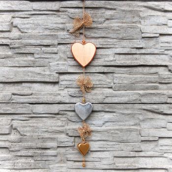Luxury Wooden Wall Garland Hearts